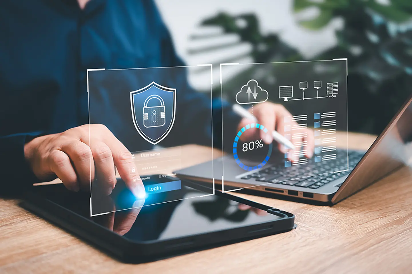 Concept de cybersécurité et de gestion des documents en ligne