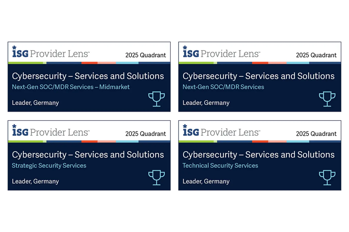 ISG Leaders-Abzeichen mit vier Quadranten