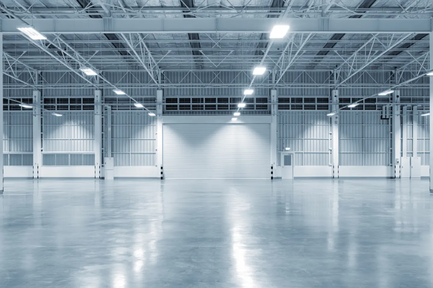 A trade fair hall