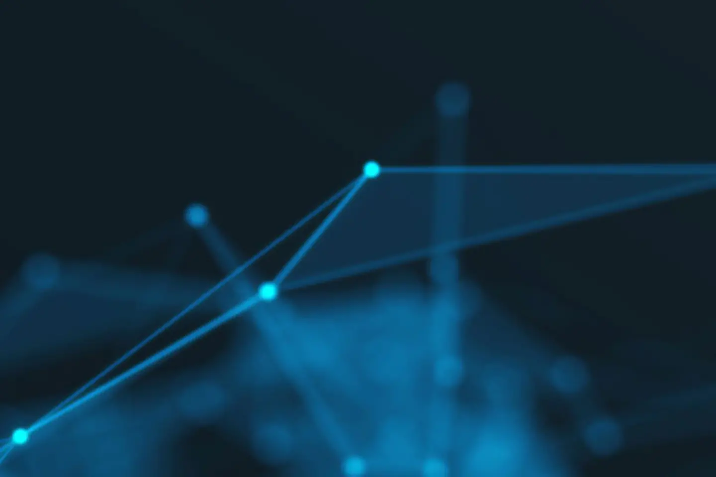 Blau vernetzte Datenpunkte